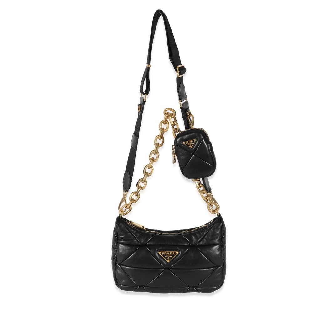 Prada Black System Nappa Patchwork Bag - image 4